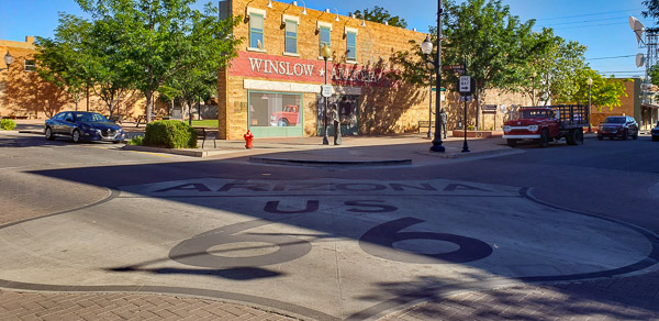 Route 66, standing on the corner